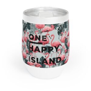 Flamingo Flock Chill Wine Tumbler