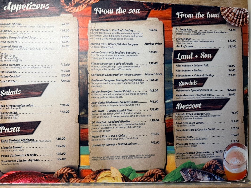 Fisherman's Hut Aruba fresh catch fish blackened grilled