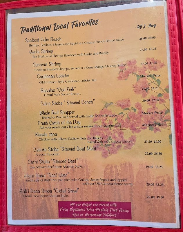 Old Cunucu House Aruba keshi yena Aruban national dish authentic