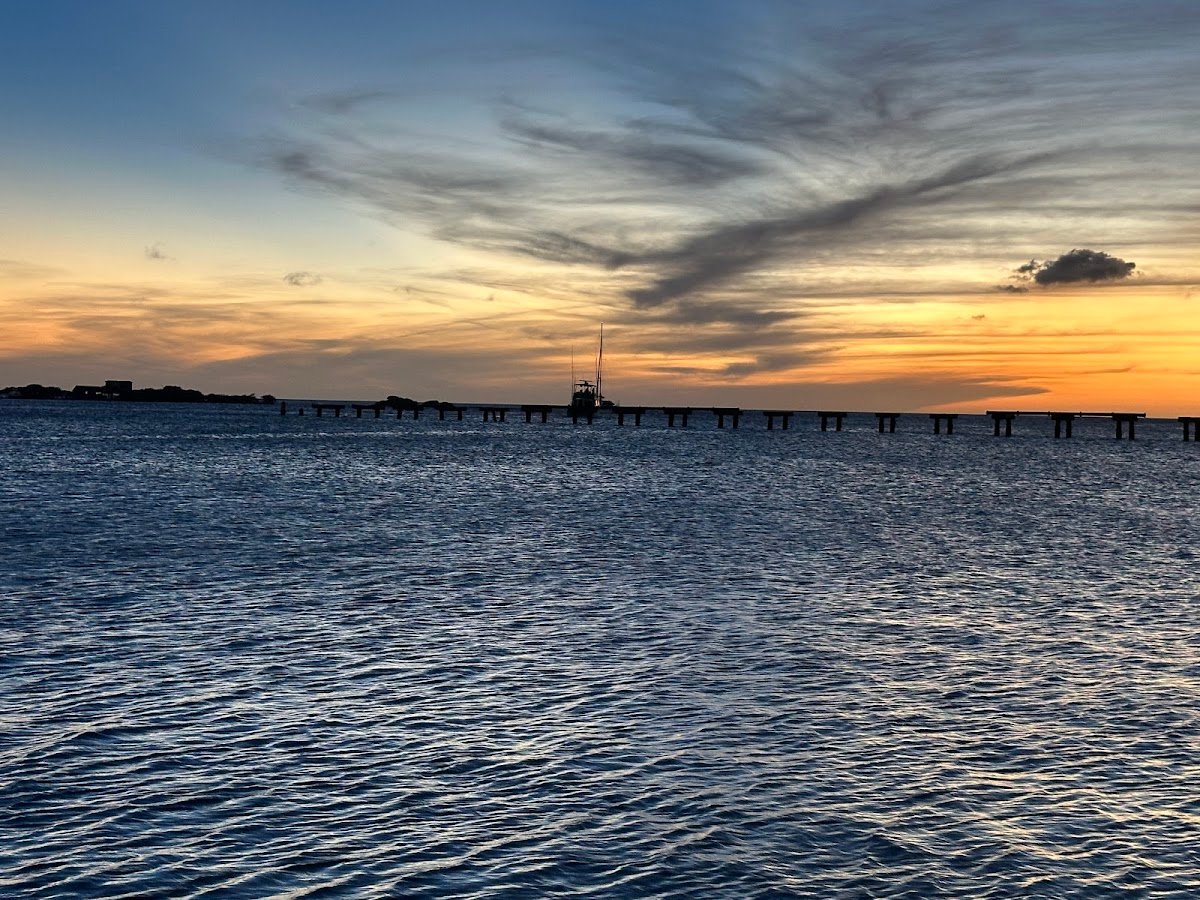 Marina Pirata Aruba sunset over Spanish Lagoon