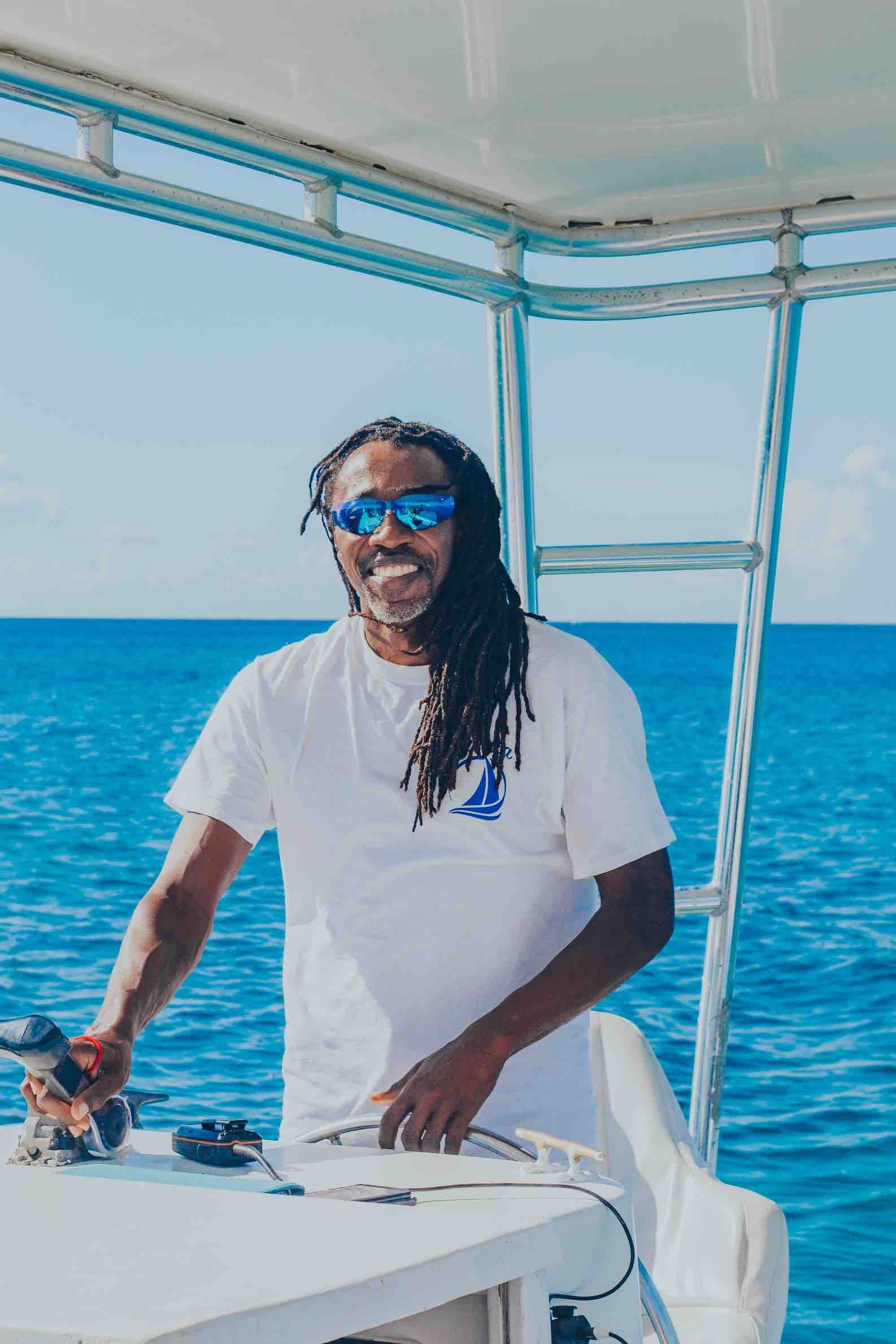 Captain Tico of the Isabella private catamaran in Aruba