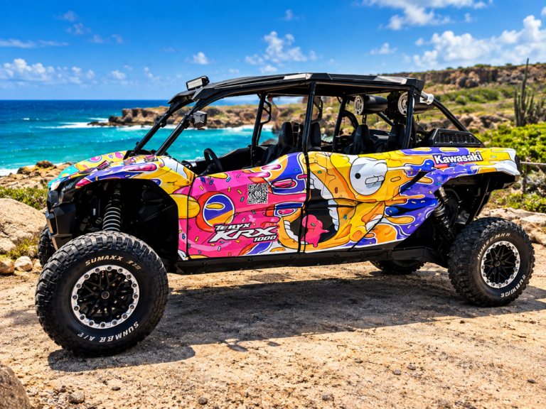 Kawasaki KRX 1000 SE (Simpsons wrap, kids seat) UTV rental in Aruba