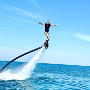 Flyboard Aruba — hovering above the water off Palm Beach
