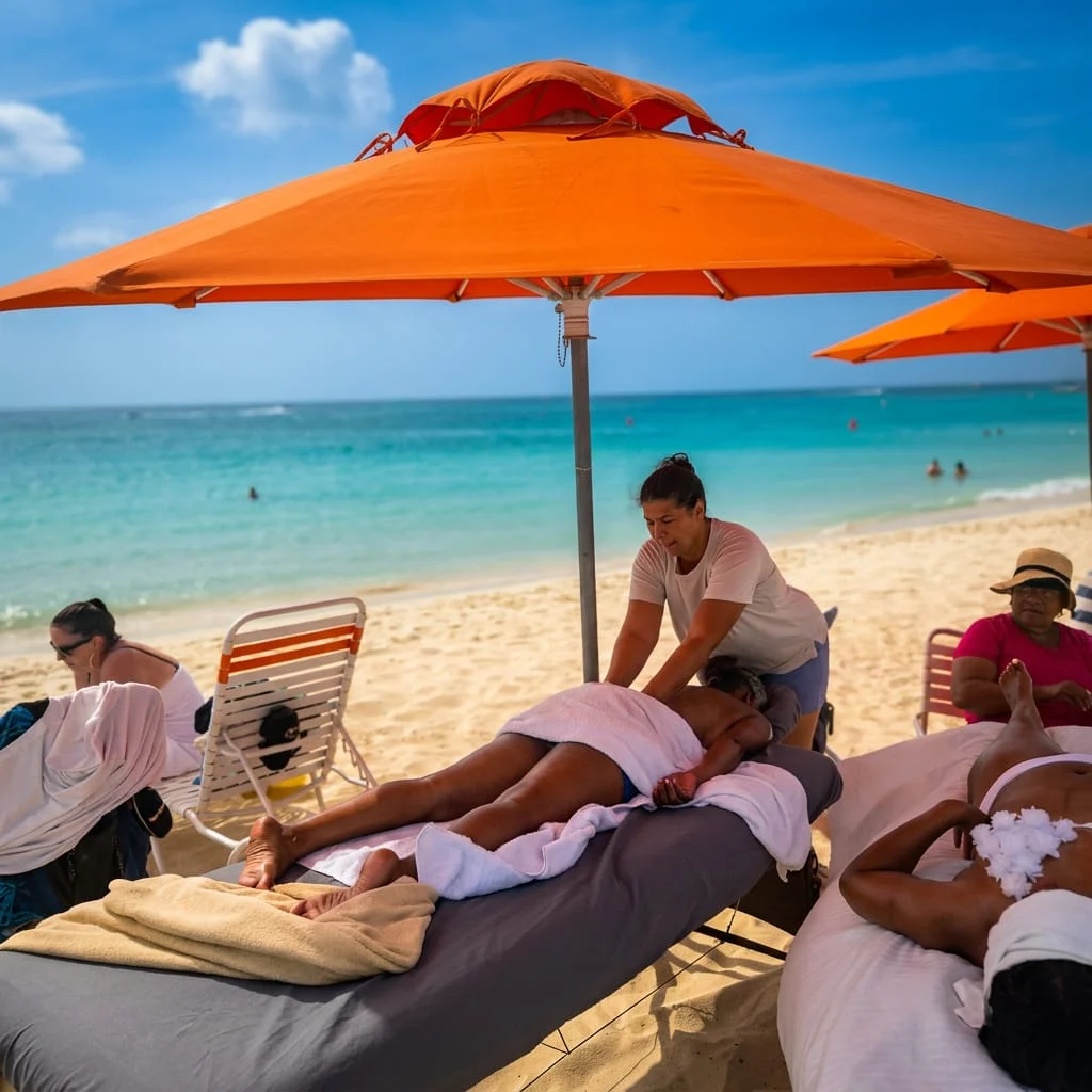 Aromatherapy beach massage by the sea in Aruba