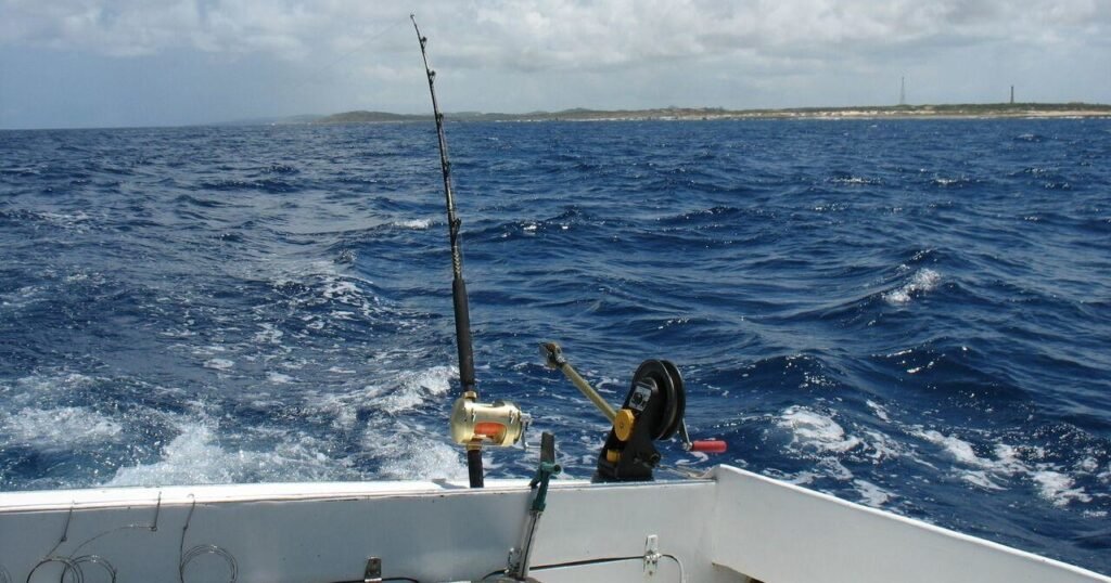 Private deep sea fishing charter boat off Aruba