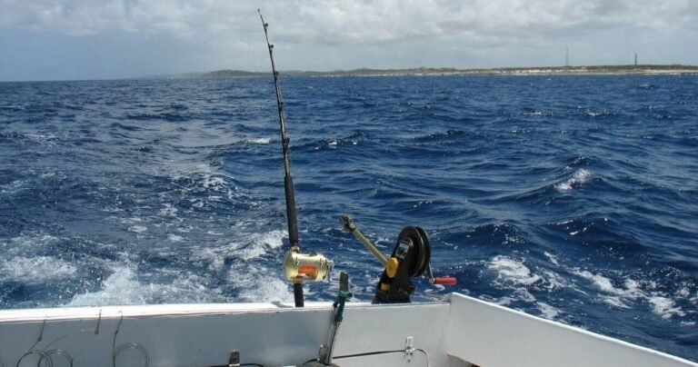 Private deep sea fishing charter boat off Aruba