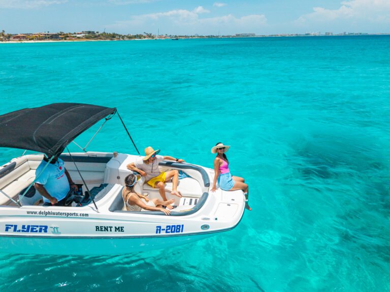 Private speedboat ride with captain off the coast of Aruba