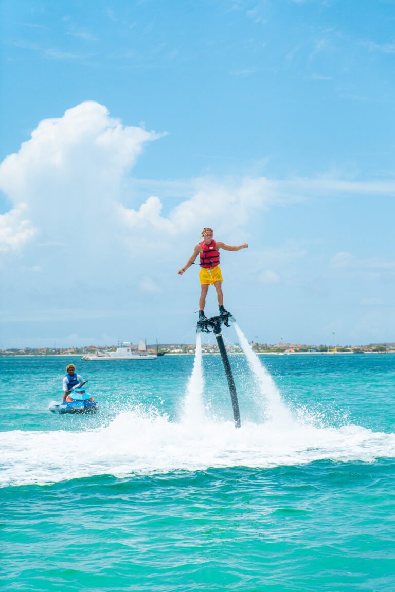 Flyboard session at Palm Beach, Aruba