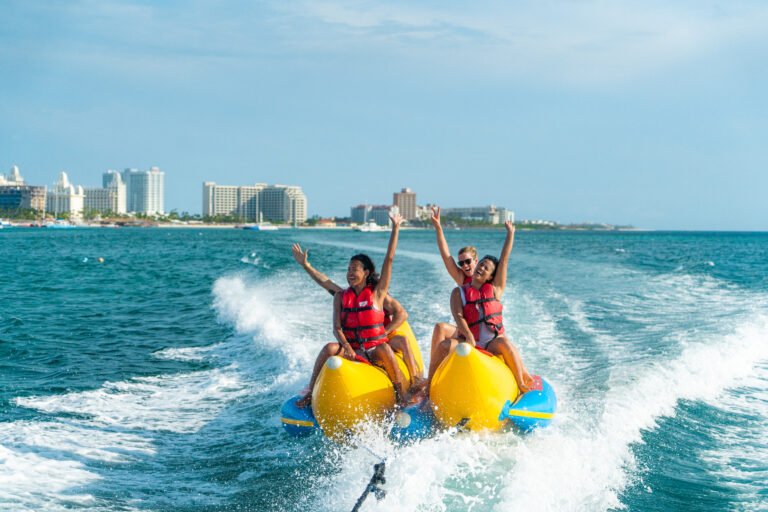 Banana boat ride off Palm Beach, Aruba